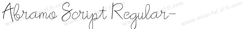 Abramo Script Regular字体转换